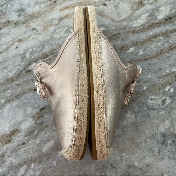 Coach Cassidy Espadrille Gold Metallic Mule Slides Women’s 8.5 - Picture 6 of 11
